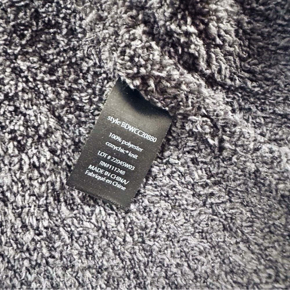 Barefoot Dreams Cozychic Open Knit Cardigan Sweater Dark Gray size XS - Picture 6 of 6